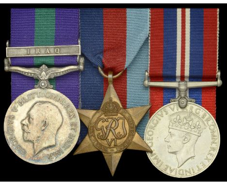 Three: Sergeant J. Prince, Manchester Regiment, later Auxiliary Military Pioneer Corps  General Service 1918-62, 1 clasp, Ira