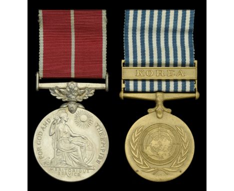 A Korean War B.E.M. pair awarded to Lance-Corporal W. N. S. Lawson, Royal Engineers  British Empire Medal, (Military) E.II.R.