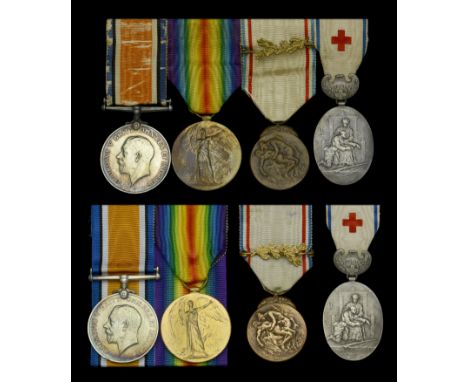 Family Group:  Four: Mr. E. R. Burdon, British Committee, French Red Cross British War and Victory Medals (E. R. Burdon); Fra