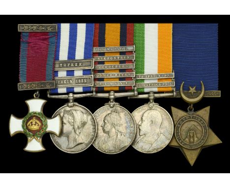 A battle of Ginnis 1886 D.S.O. awarded to Major Elmhirst Rhodes, Royal Berkshire Regiment  Distinguished Service Order, V.R.,