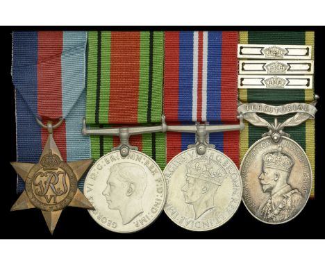 Four: Sergeant S. Brierley, Manchester Regiment, later Auxiliary Military Pioneer Corps  1939-45 Star; Defence and War Medals