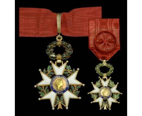 France, Third Republic, Legion of Honour (2), Commander’s neck badge, 82mm including ‘triple’ wreath suspension x 62mm, silve