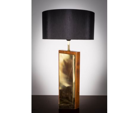 A GILT FACETTED TABLE LAMP,&nbsp;French, 1970's