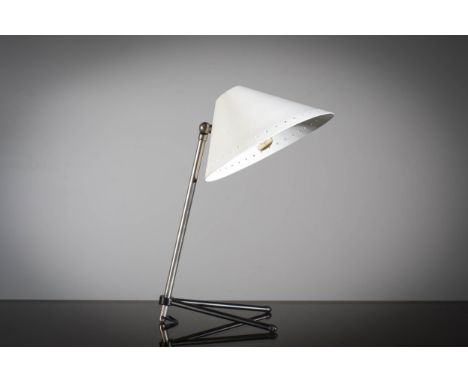 A PINNOCHIO DESK LAMP, BY H. BUSQUET FOR HALA ZEIST (1950), 33cm high