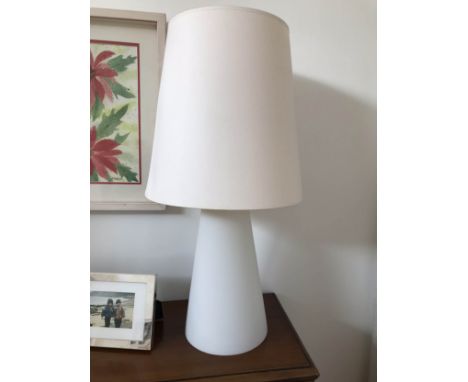 A MILK GLASS TABLE LAMP, 67cm (h)Provenance: Purchased from Bo Concept