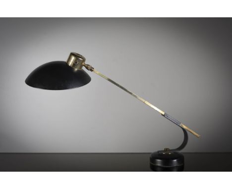 AN EXECUTIVE DESK LAMP, 1960s, on swivel base, 51cm high