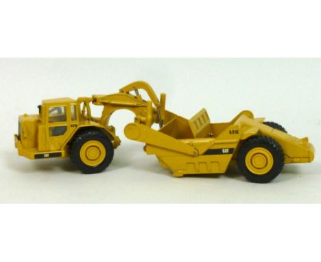 A Norscot Cat Construction Vehicle, Exclusive First Edition die-cast model box van, Model Power USA fire fighter heavy die ca