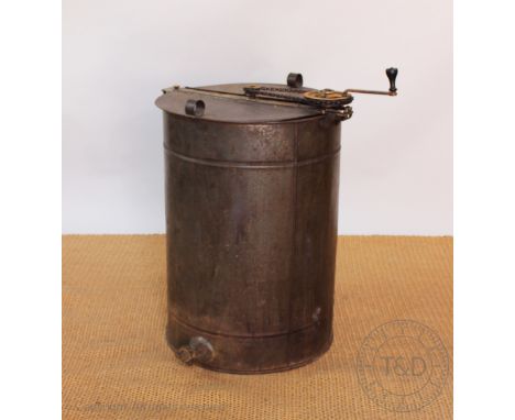 A vintage beekeeping honey spinner by Meadows Syston, 80cm H