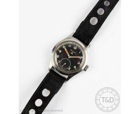 A rare Second World War British Military Issue Grana W.W.W (Watch, Wrist, Waterproof) stainless steel manual wristwatch, one 