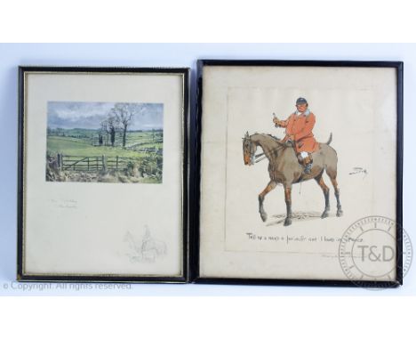 After Charles Johnson Payne 'Snaffles', Colour print, 'Tell me a man's a fox 'unter and i loves im at once', 31cm x 28.5cm, F