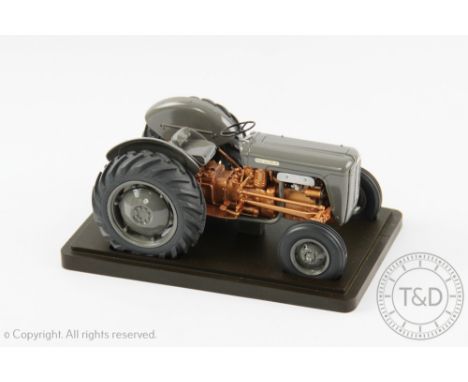 Tractoys for G&M Farm Models 1/16 Scale model tractor, Massey Ferguson 35, grey and gold livery, No.02005, within box 