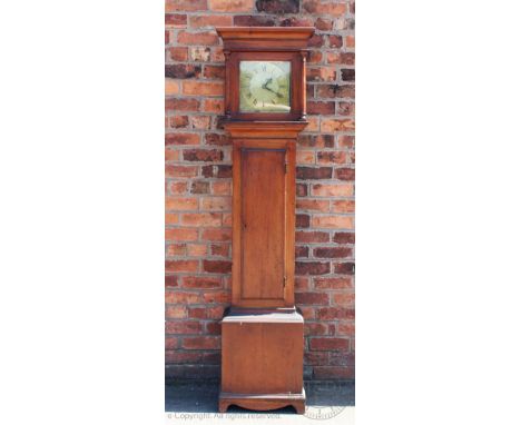 A 19th century stained pine thirty hour longcase clock, with Roman numeral chapter ring signed 'Rich Steadman Godalming', wit