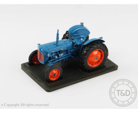 Tractoys for G&M Farm Models 1/16 Scale model tractor, Ford Dexta 1958, blue livery, No.287, within box 