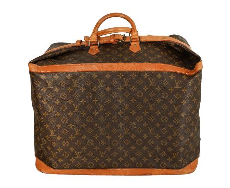 LOUIS VUITTON Weekender "CRIUSER", Koll.: 1990. Monogram Canvas Serie mit Rindsleder-Details, goldfarbener Hardware, Doppelhe