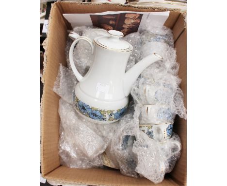 An Empire Earthenware tea service with teapot (22 pieces) and a late 20th Century 'Golden Apricot' pattern coffee service (q)