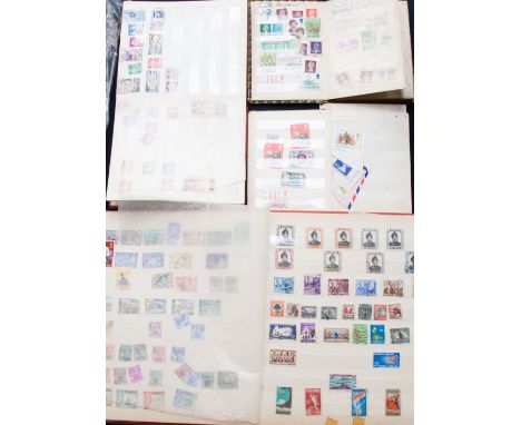 Five assorted stamp albums and stock books including GB and commonwealth