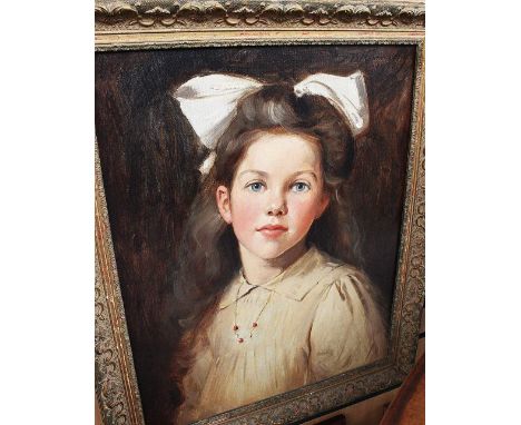 John Dalzell Kenworthy (1858-1954) portrait of Henrietta McIntire, oil on canvas, signed and dated 1908, Provenance: Painted 