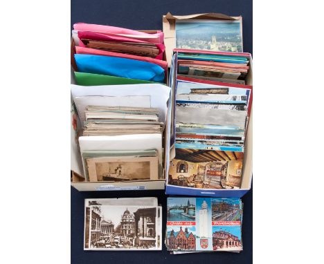 A large collection of loose postcards, including early 20th Century topographical, Cunard, Bairnsfather, Louis Wain (1905) Ma
