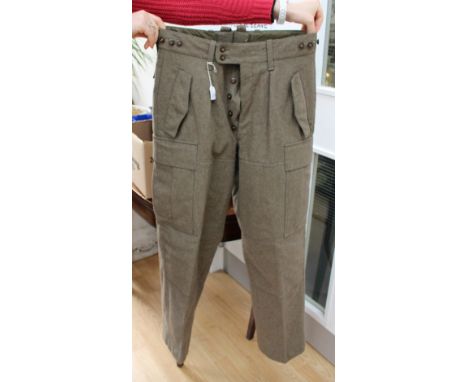 One pair of unused post war United States Army trousers, by K Bergemann 