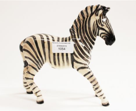 A Beswick Zebra model no. 845B, white/black gloss 