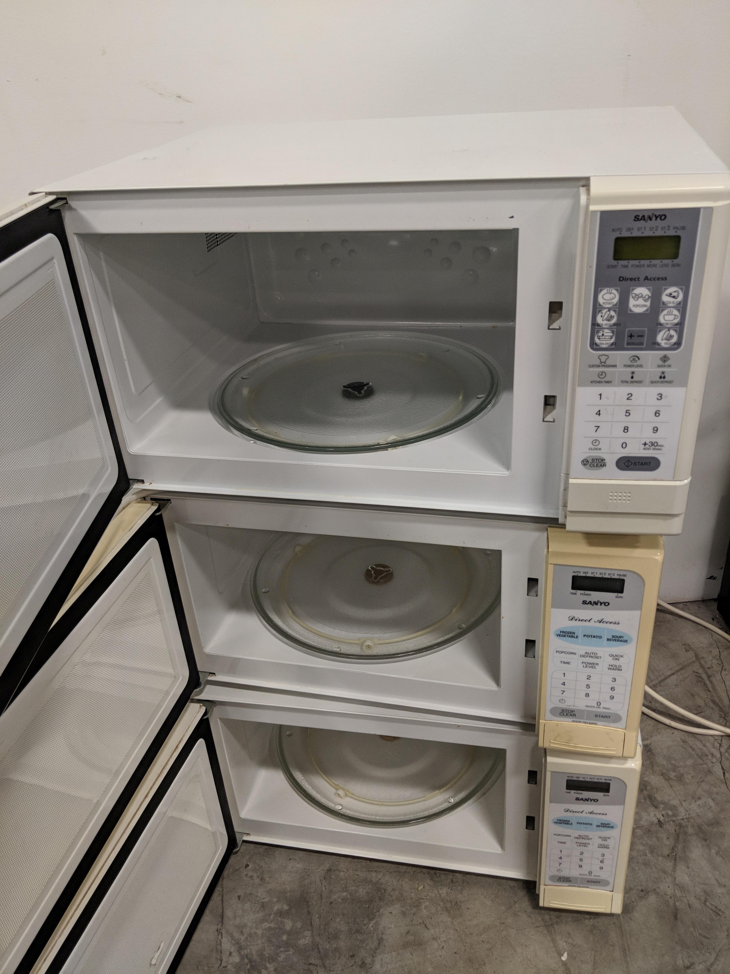 Sanyo Microwaves Lot of 3,Used, From Working Location, Location 14