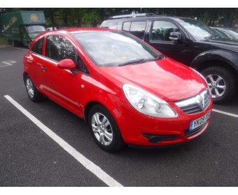 A 2009 Vauxhall Corsa Active Ecoflex CTDI 1248 CC Diesel 3-Door Hatchback Motor Car, Registration Number YK09 XSO, Red, Manua