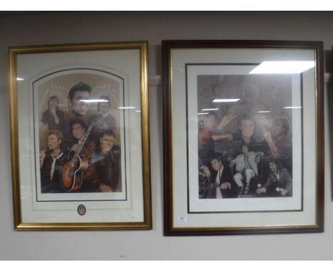 Two limited edition Steven Doig Cliff Richard prints; Wonderful Life No. 413 of 850, and Once in Every Lifetime No. 319 of 19