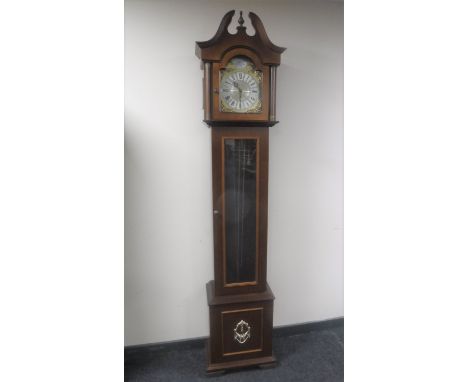 A Tempus Fugit longcase clock with pendulum and weights 