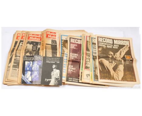 Melody Maker and Record Mirror magazines all from 1971 and include Melody Maker dated May 29, 1971 picturing Eric Clapton (De