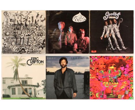 A collection of Eric Clapton and Cream Vinyl Records to include (1) Fresh Cream (1966 UK 1st Press Stereo, Reaction - 594001,