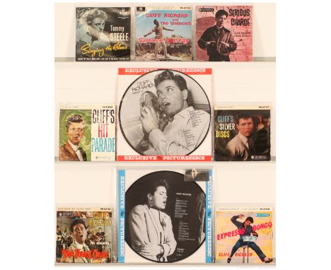 Cliff Richard LPs and 7" EPs to include Move It (AR 30035) and Cliff Richard (AR 30036) - both  Danish pressing picture discs