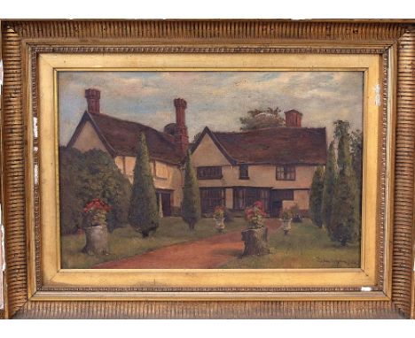 John Wynn (19th century, Britisih)  Portrait of Otley Hall, Ipswich, Suffolk, 1889, oil on canvas, signed and dated 1889 and 
