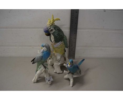 Karl Ens two model budgerigars and a model cockatoo (3)