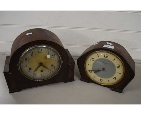 A Smiths mantel clock and one other