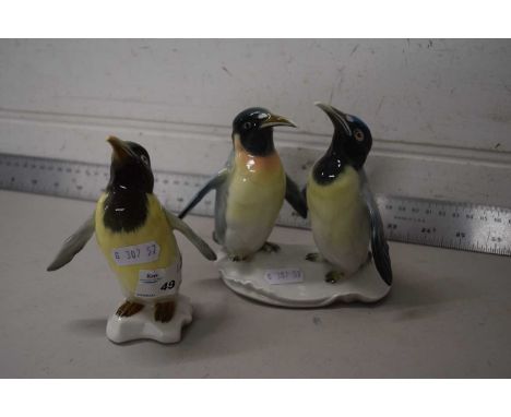 Karl Ens, model penguin group plus a further single penguin (2)