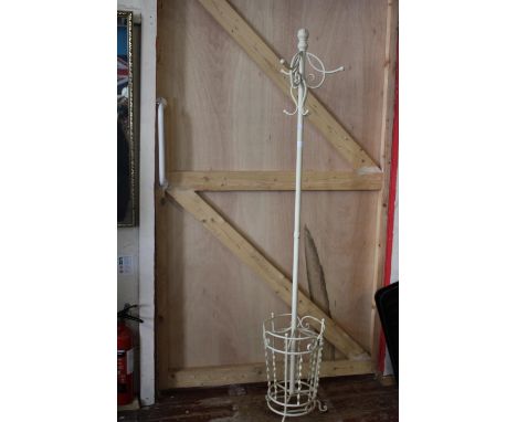 A Metal coat and stick stand. Postage unavailable 