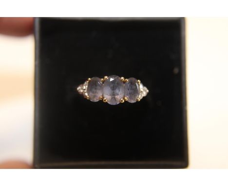 A 9ct gold &amp; smoky quartz ring  size O 2.11 grams 