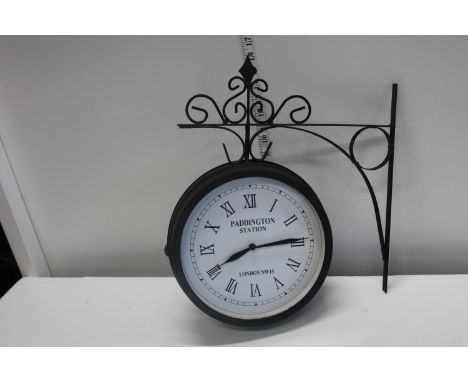 A Station style hanging clock 