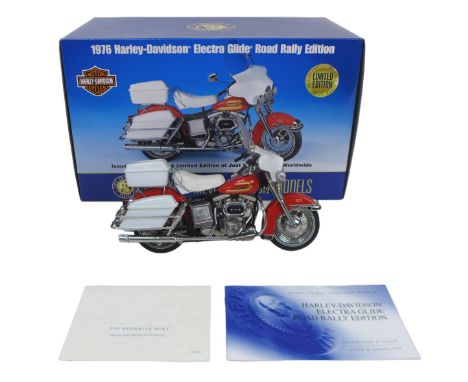 A Franklin Mint 1/10 scale die-cast model of 1976 Harley-Davidson, with original box. 