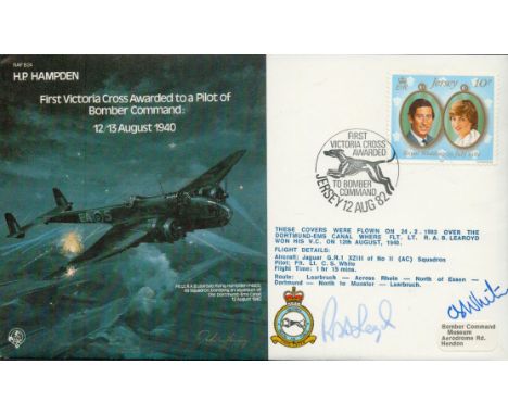 WW2 RAF Flt Lt Rod Learoyd VC Signed First Victoria Cross Awarded to a Pilot of Bomber Command Flown FDC. RAF B24. Flown in a