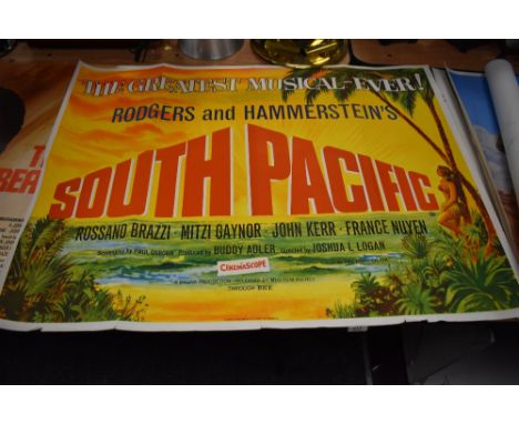 A genuine vintage film quad poster for the greatest musical ever South Pacific