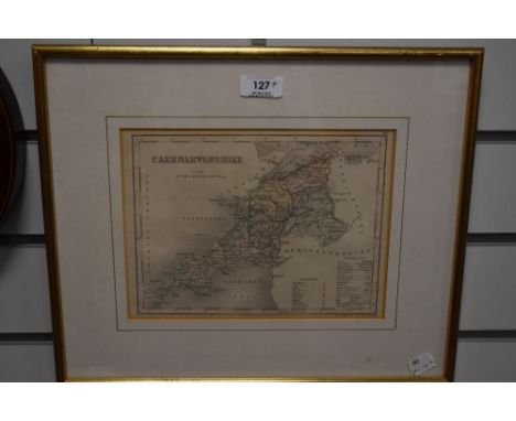 A Victorian leaf print of Caernarvonshire