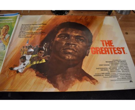A genuine vintage film quad poster for The Greatest Muhammad Ali interest