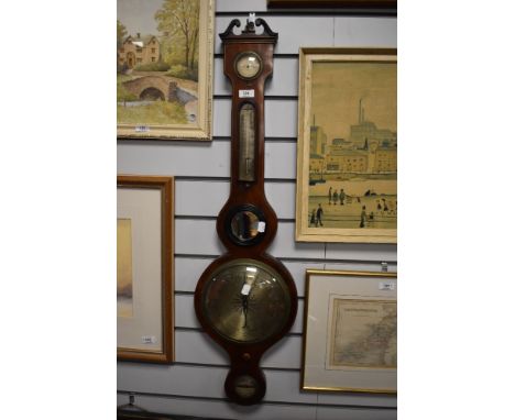 A Victorian banjo style mercury barometer by A Stopani Doncaster