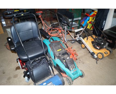 A Bosch electric rotary lawn mower