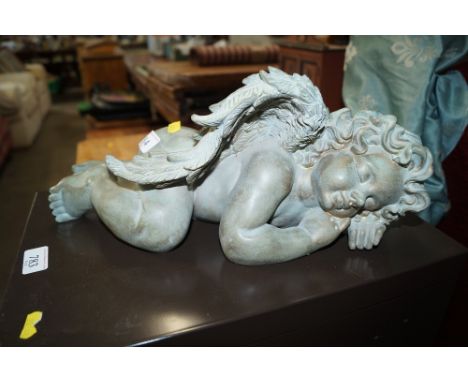 A modern model of a sleeping cherub