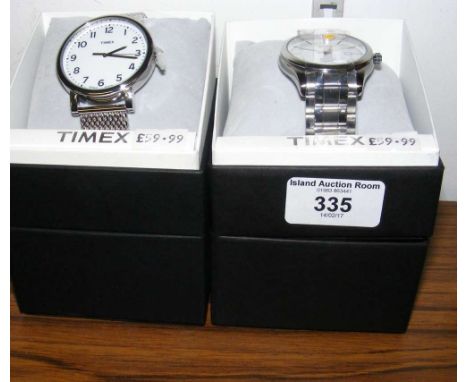 Two Timex gents wristwatches (new in original boxes)