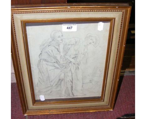 Old Master style drawing of figures