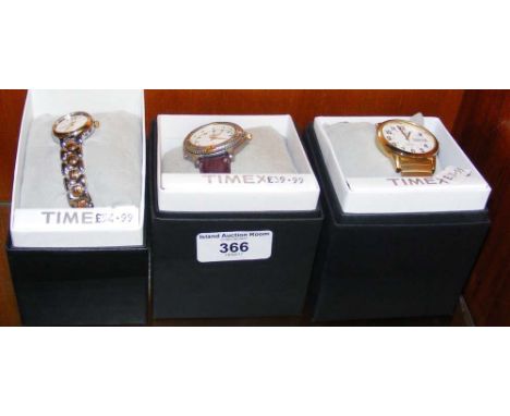 Two gents and one lady's Timex wrist watch (new in original boxes)
