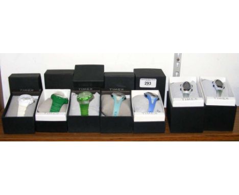 Seven assorted Timex wrist watches (new in original boxes)